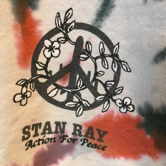 Stanray sweatshirt in tie dye with graphic on front and back. - Picture 3 of 9